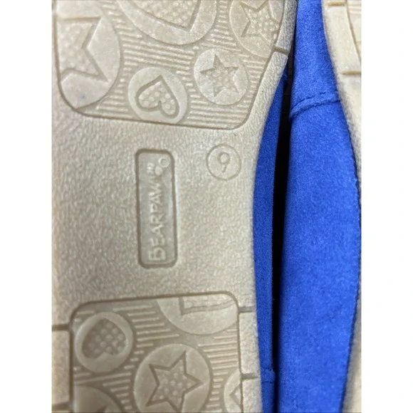 BEARPAW Belinda Waterproof Suede Moccasins Women's Size 9 Ultramarine NEW - Picture 11 of 12